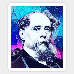 Charles Dickens Snowy Portrait | charlles dickens artwork 5 Sticker